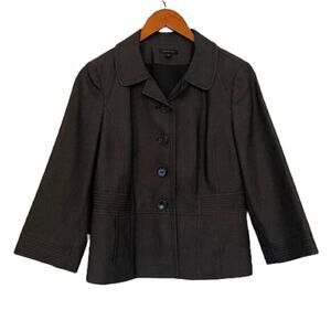 Semantiks Denim Look Dark Rinse 3/4 Sleeve Blazer / Jacket Cropped / Size 10